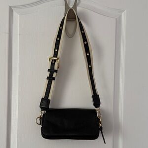Diane Von Furstenberg Black and Cream Crossbody Bag